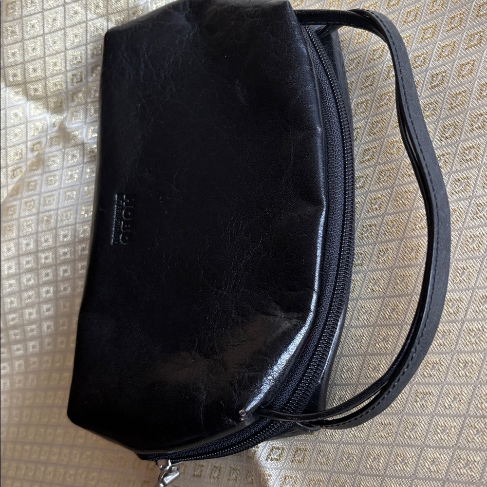 black leather cosmetic pouch bag, Toiletry Bag by Hobo International - Picture 8 of 9